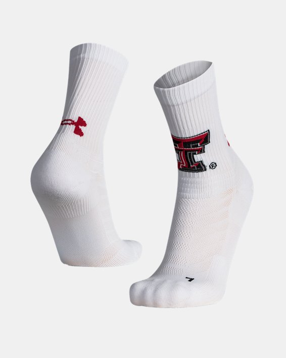 Men's UA Unrivaled Performance Collegiate Crew Socks, White, pdpMainDesktop image number 3